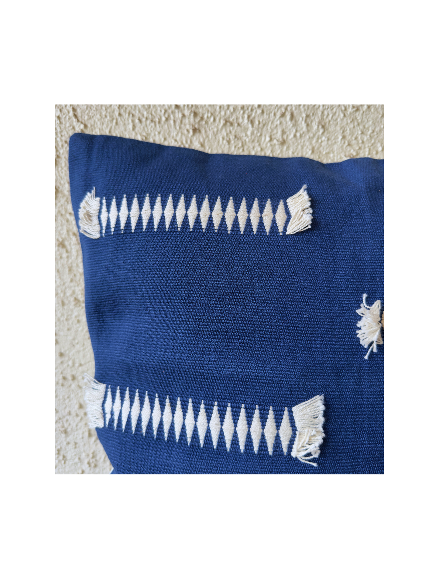Chizami Weaves - Loin Loom Handwoven Cushion Cover Set in Cobalt Blue (Set of 2)