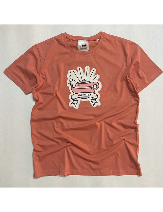 Infinitea - Salmon Pink - Regular Fit 100% Cotton T-Shirt