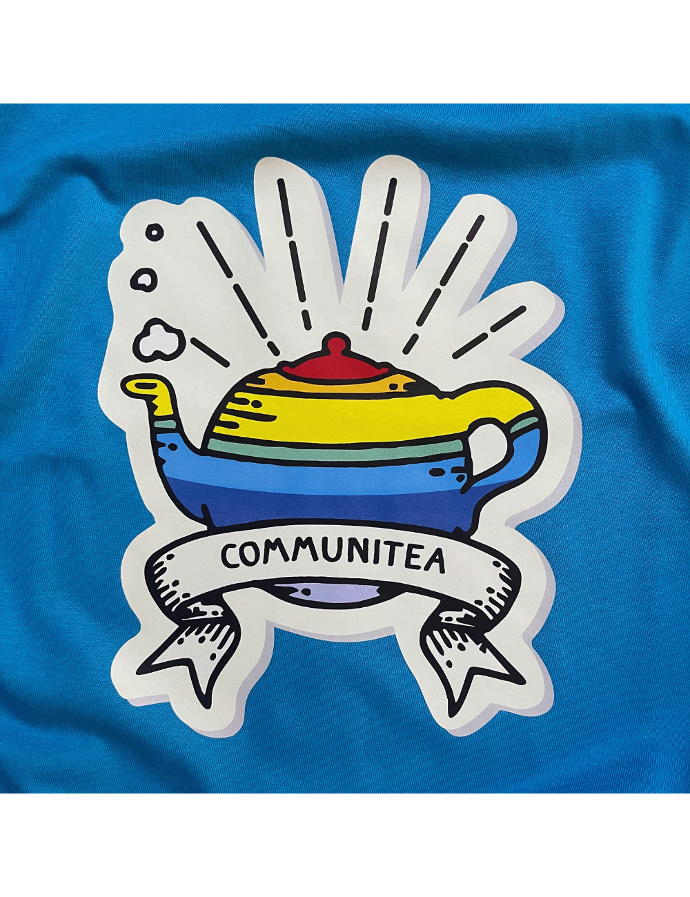 Communitea - Ocean Blue - Regular Fit 100% Cotton T-Shirt