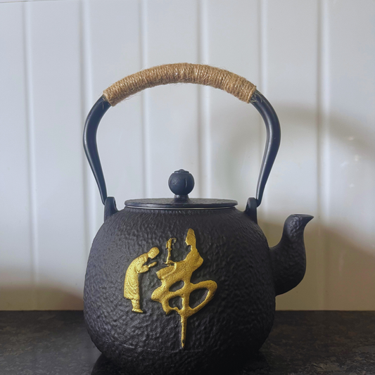 Cast-Iron Hobnail TeaPot - Traditional Japanese Tetsubin (Tetsu-Kyusu) The Master Black TeaPot 1200ml