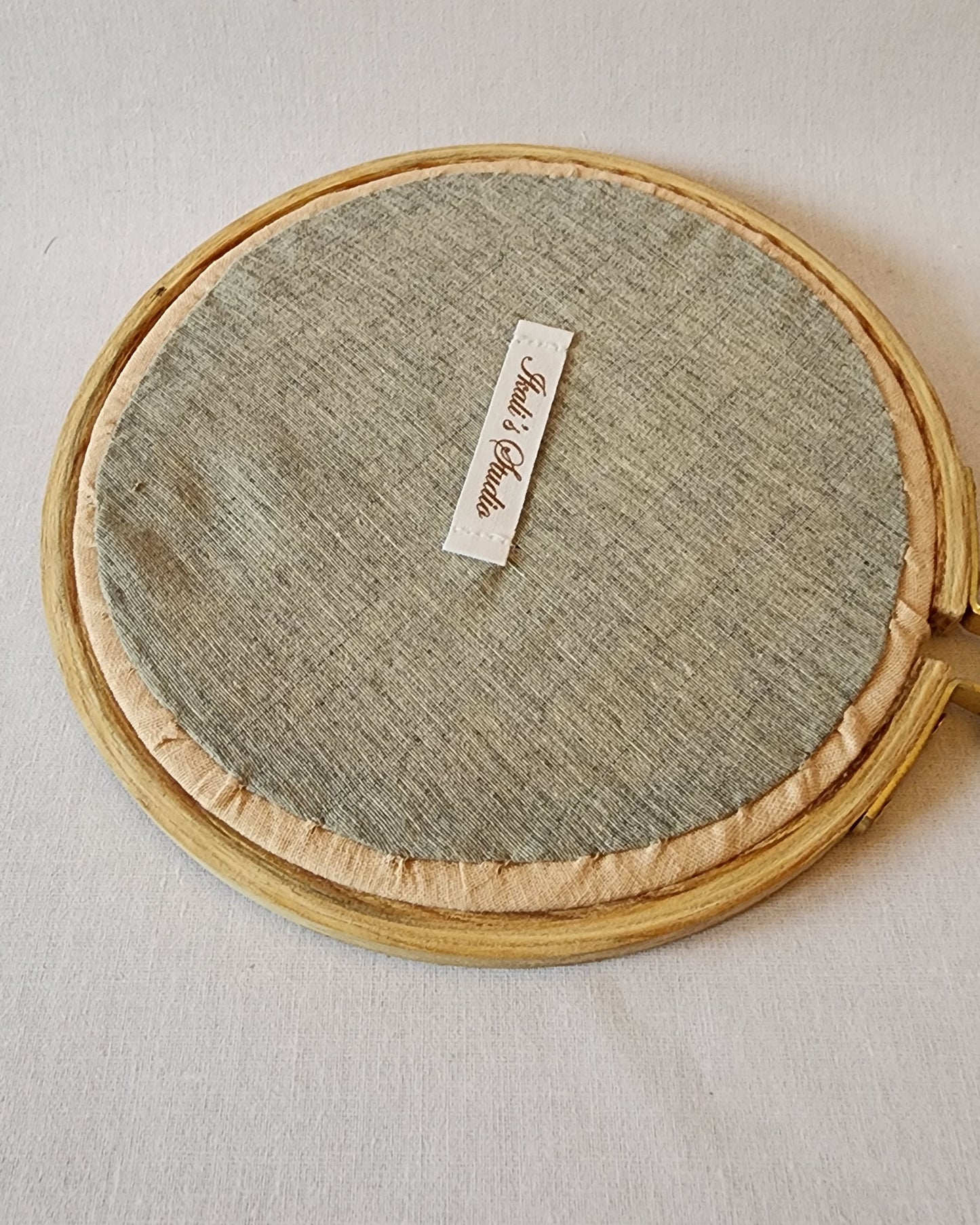 Ikali - Happy Place - Hand-embroidered Wall-hanging Hoop
