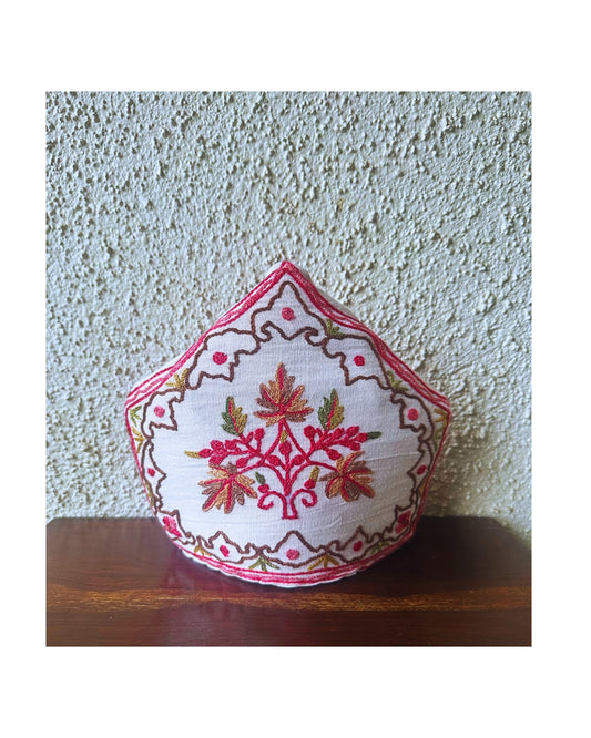Handmade Tea Cosy - Kashmiri Chain-stitch embroidery, Small