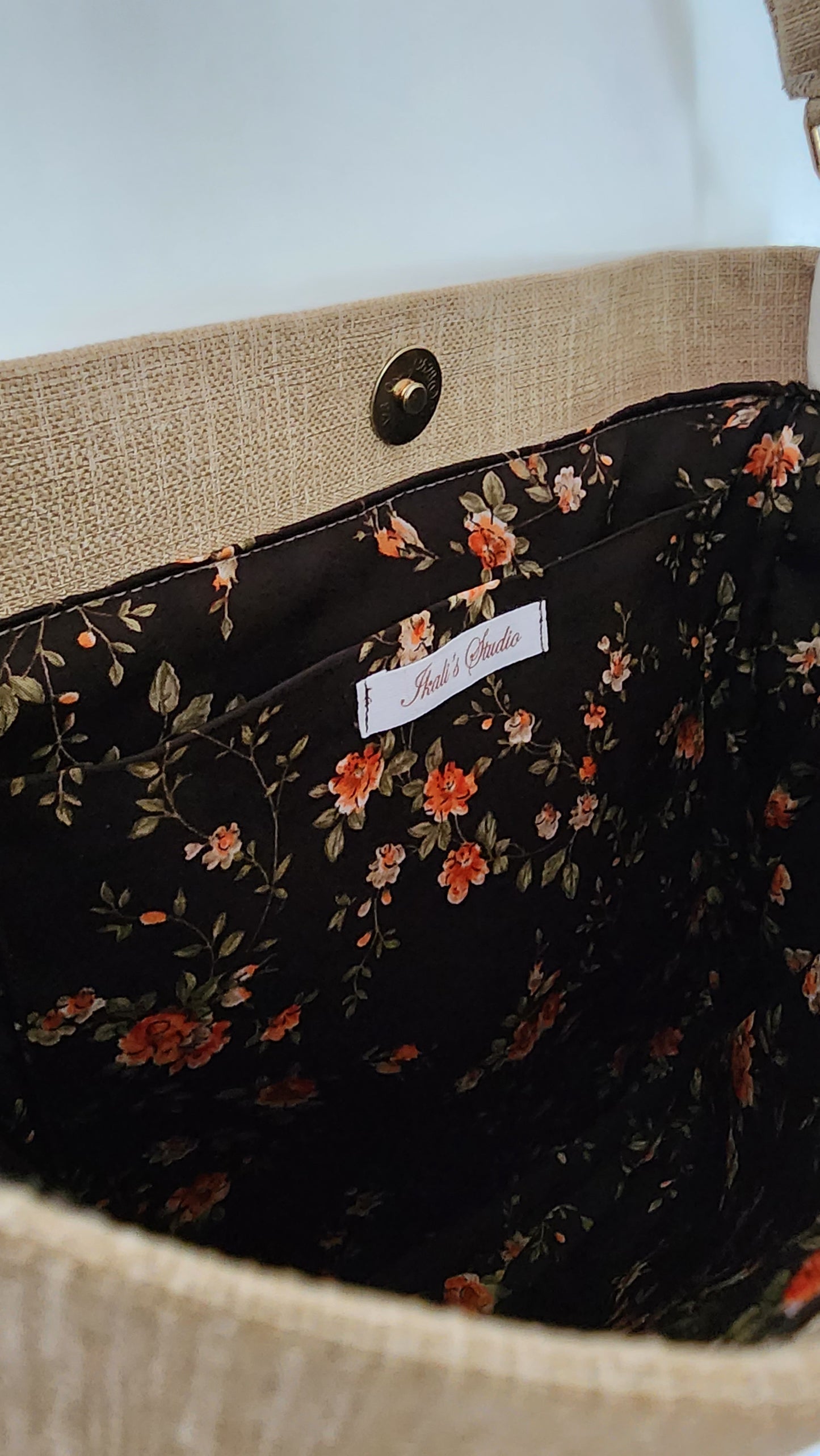 Ikali - Floral Garden - Hand-embroidered Kumstu bo Bag