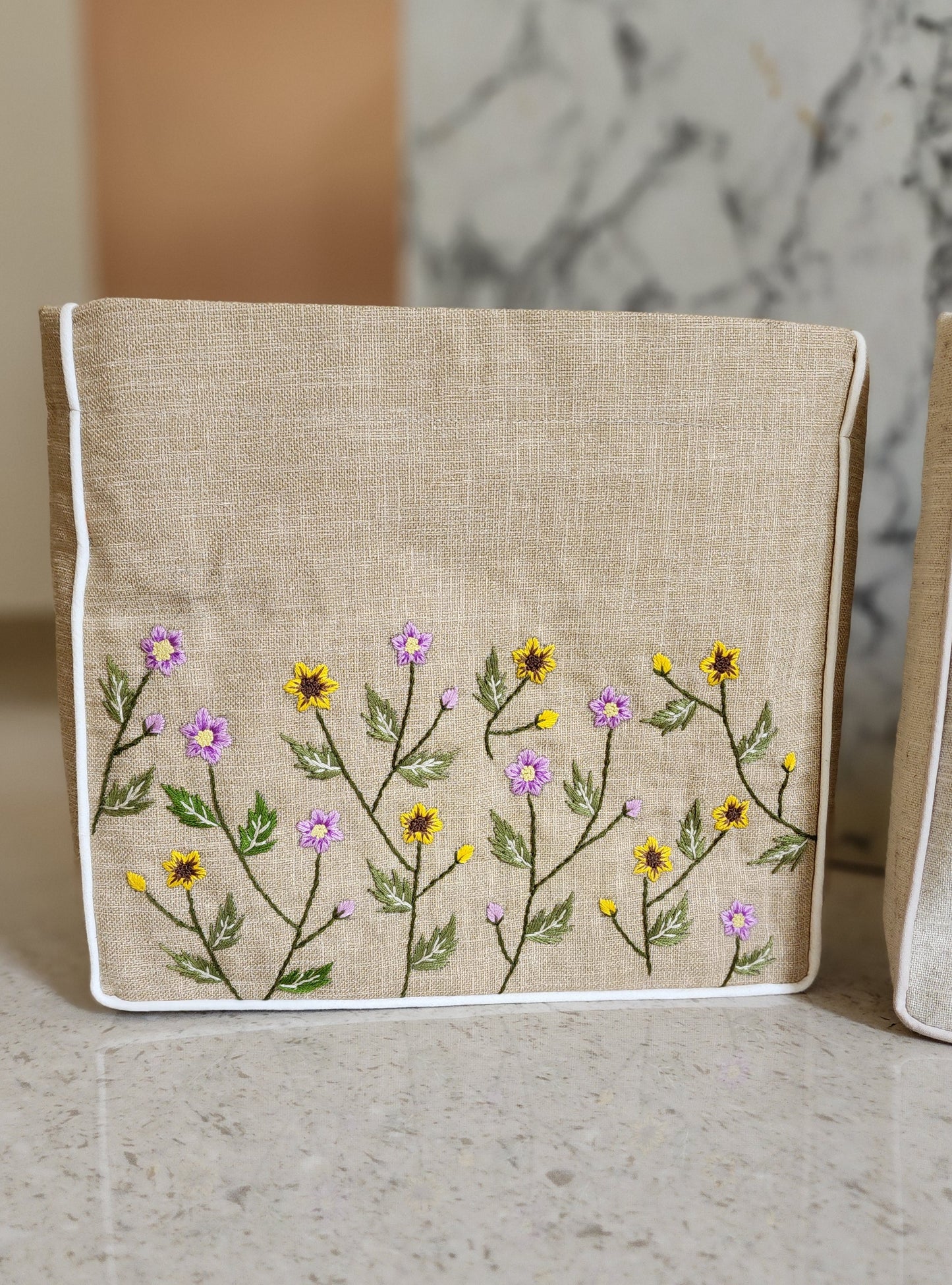 Ikali - Liki Flowers - Hand-embroidered Kumstu bo Bag