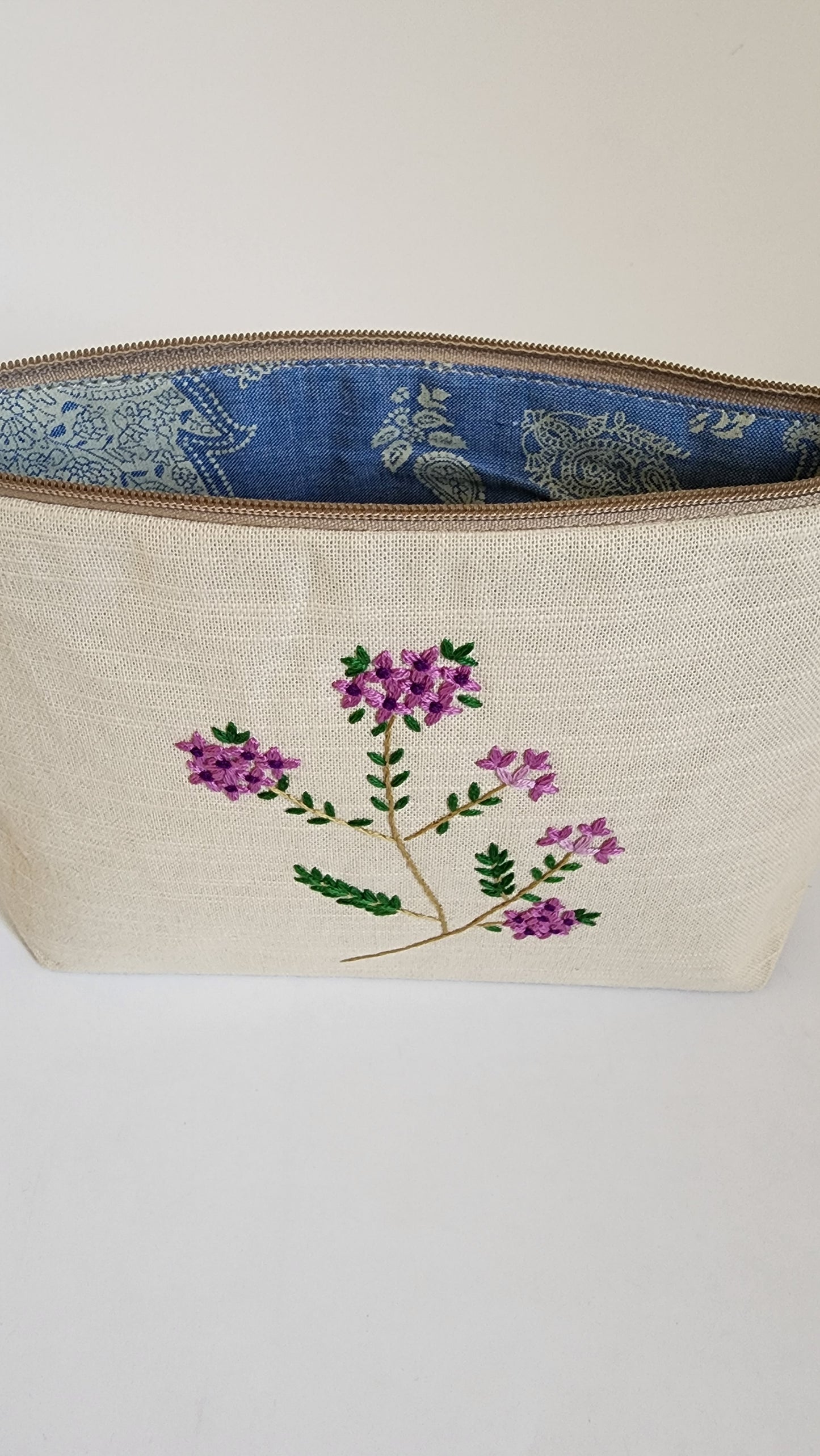 Ikali - Daphne - Hand-embroidered Utility Pouch