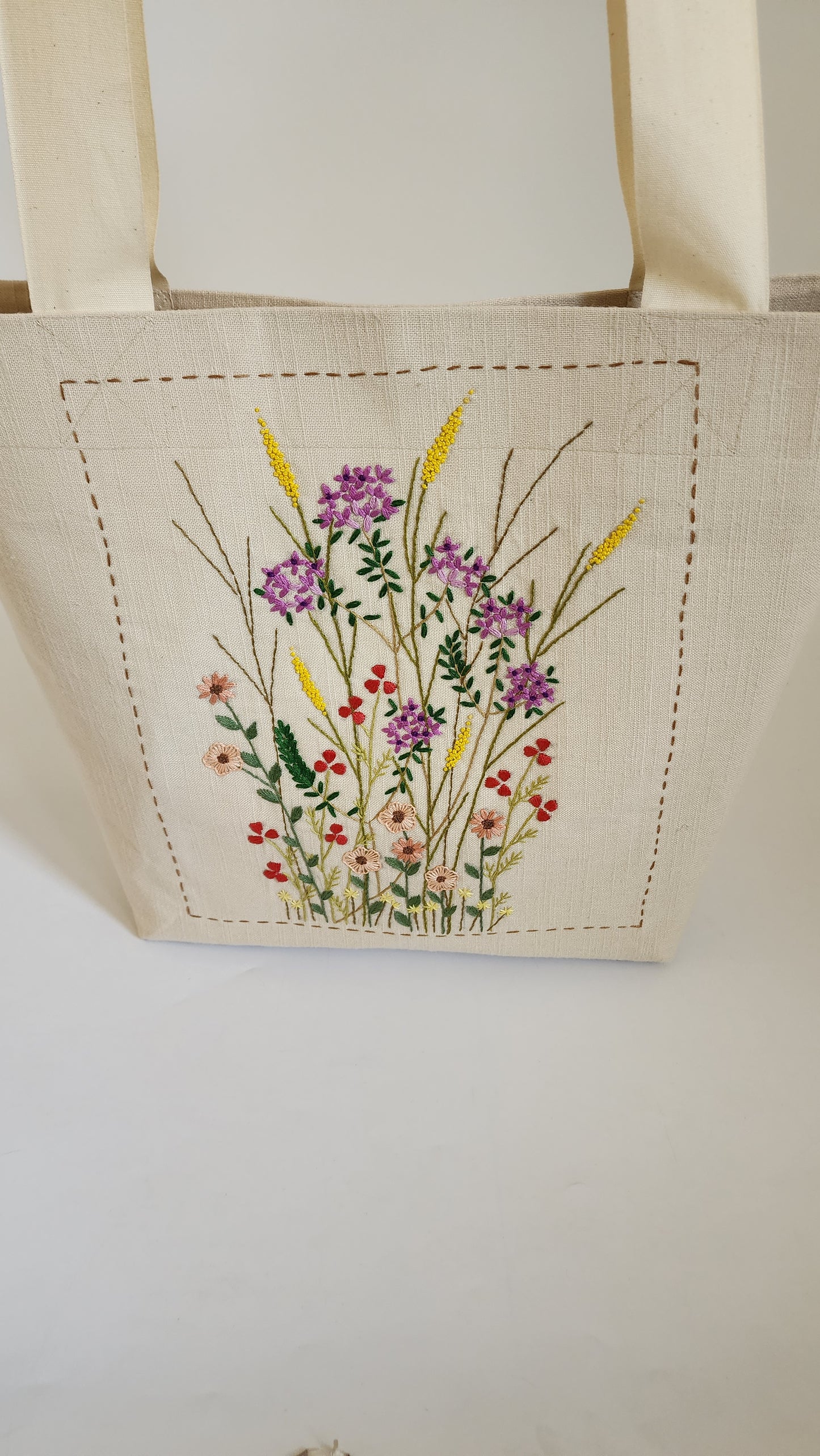 Ikali - Wildflowers - Hand-embroidered Tote