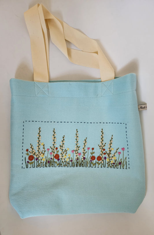 Ikali - Bloom Culture - Hand-embroidered Tote (Soft)