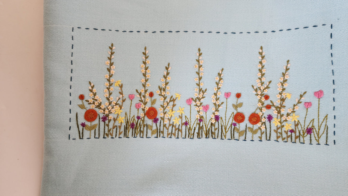 Ikali - Bloom Culture - Hand-embroidered Tote (Soft)