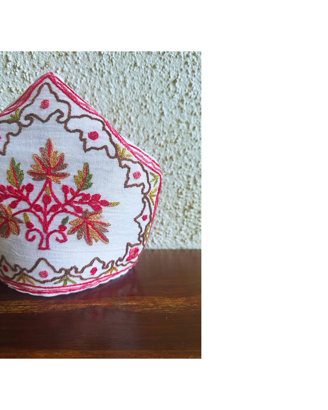 Handmade Tea Cosy - Kashmiri Chain-stitch embroidery, Small