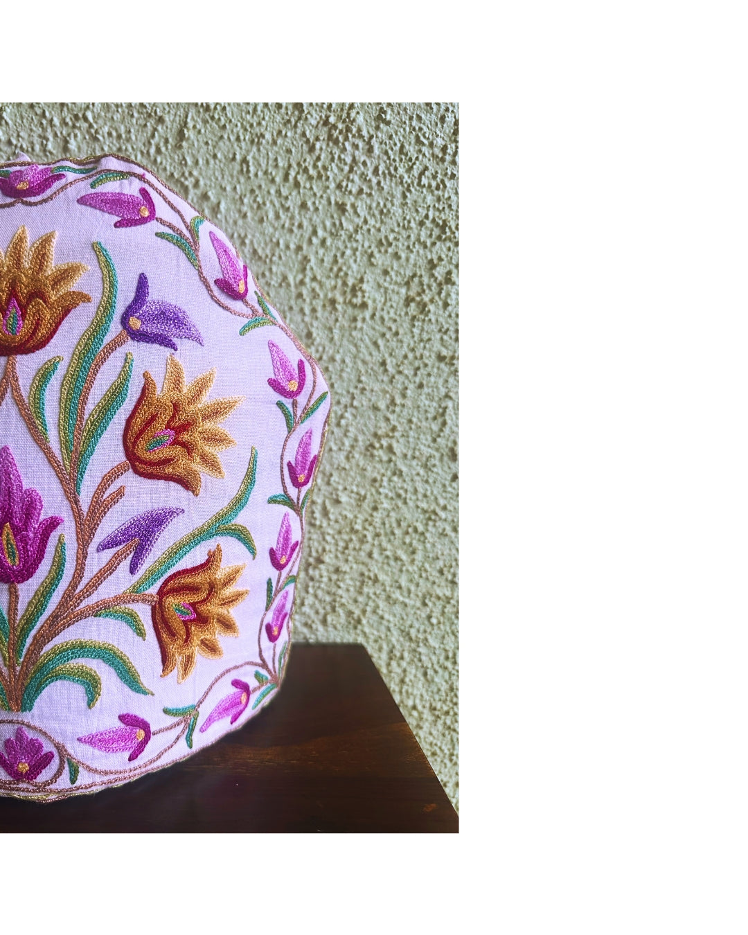 Handmade Tea Cosy - Kashmiri Chain-stitch embroidery, Large