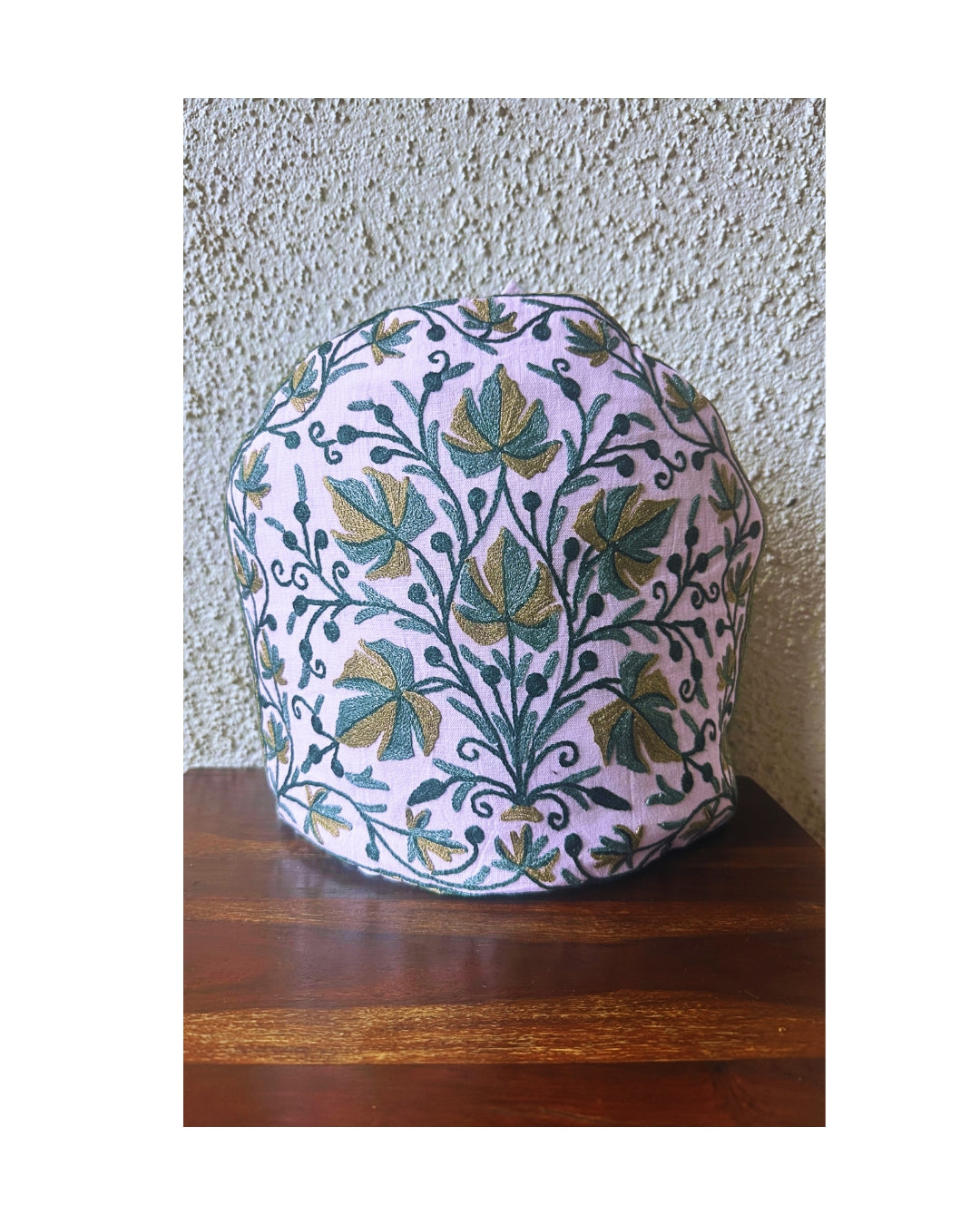 Handmade Tea Cosy - Kashmiri Chain-stitch embroidery, Large