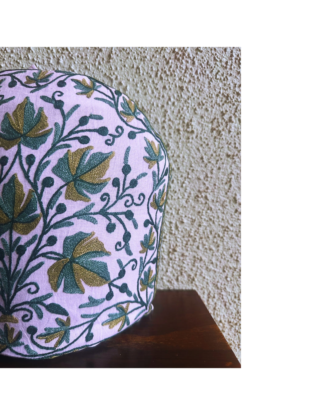 Handmade Tea Cosy - Kashmiri Chain-stitch embroidery, Large