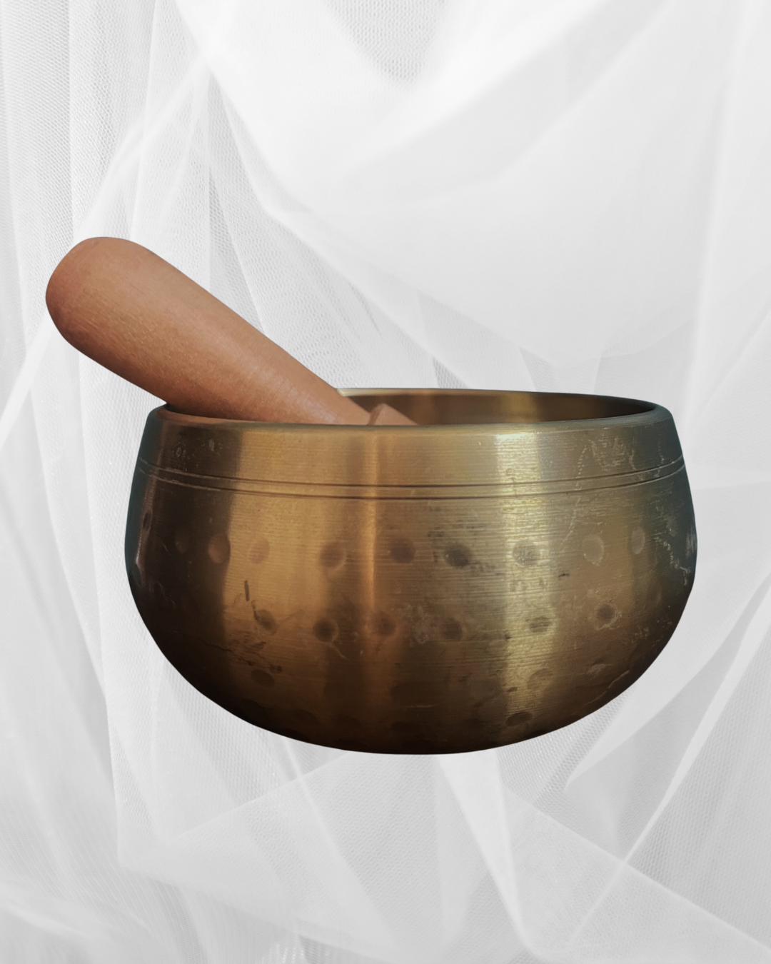 Singing Bowl - 5-metal Panchaloha Hand-hammered Bowl (4 inch) with Wooden Mallet