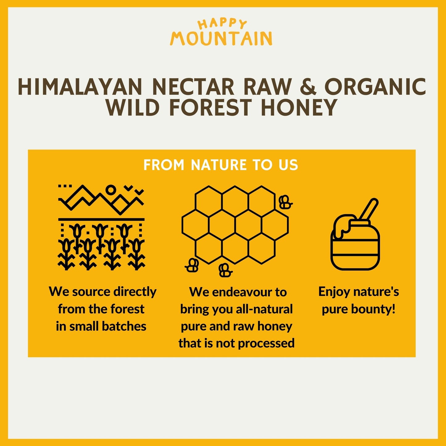 Happy Mountain™ - Himalayan Nectar Wild Forest Honey