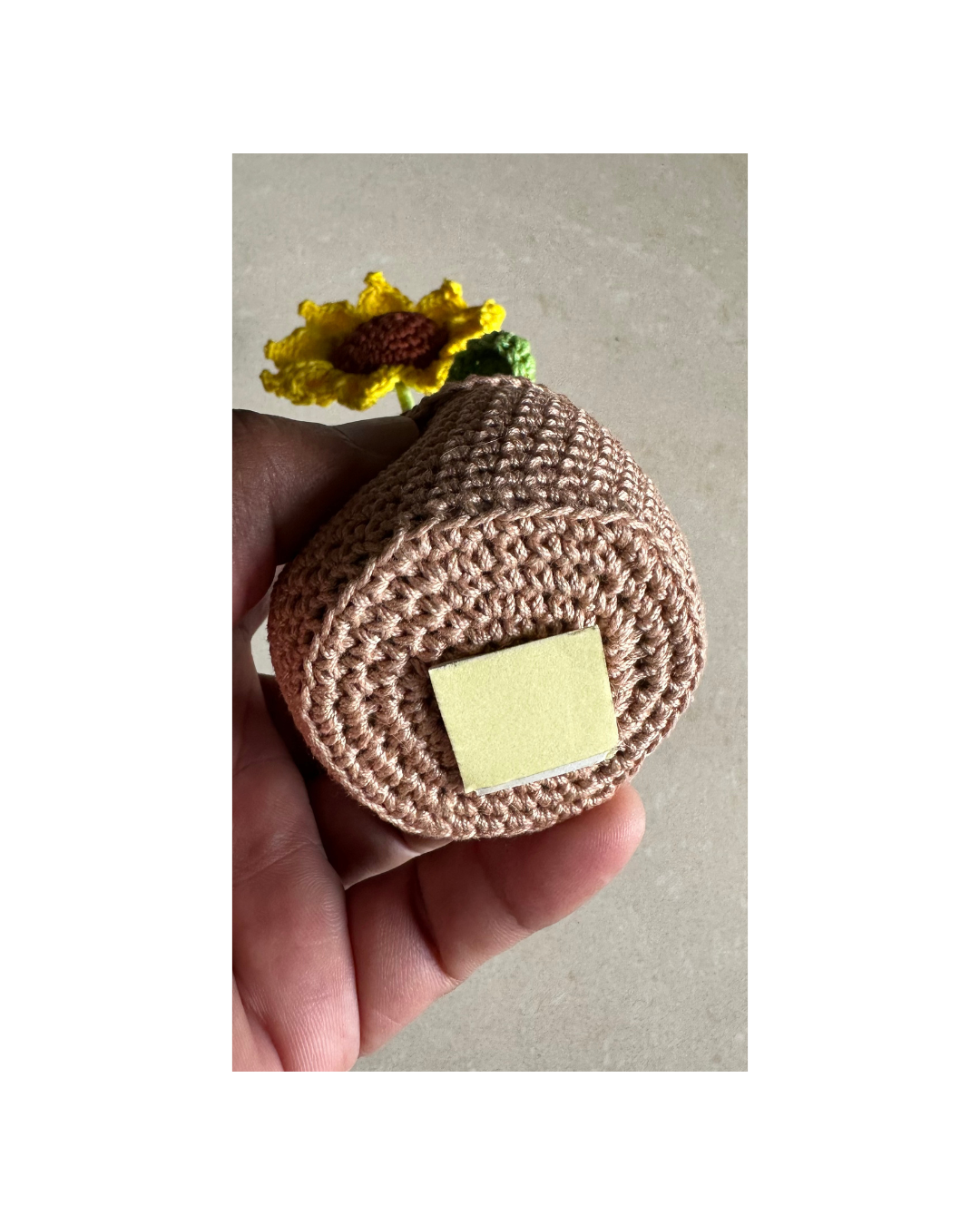 Handmade Crochet Sunny Sunflower Pot
