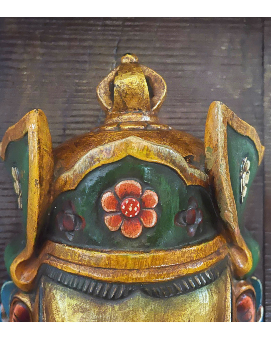 Guru Rinpoche Padmasambhava Handmade Wooden Mask