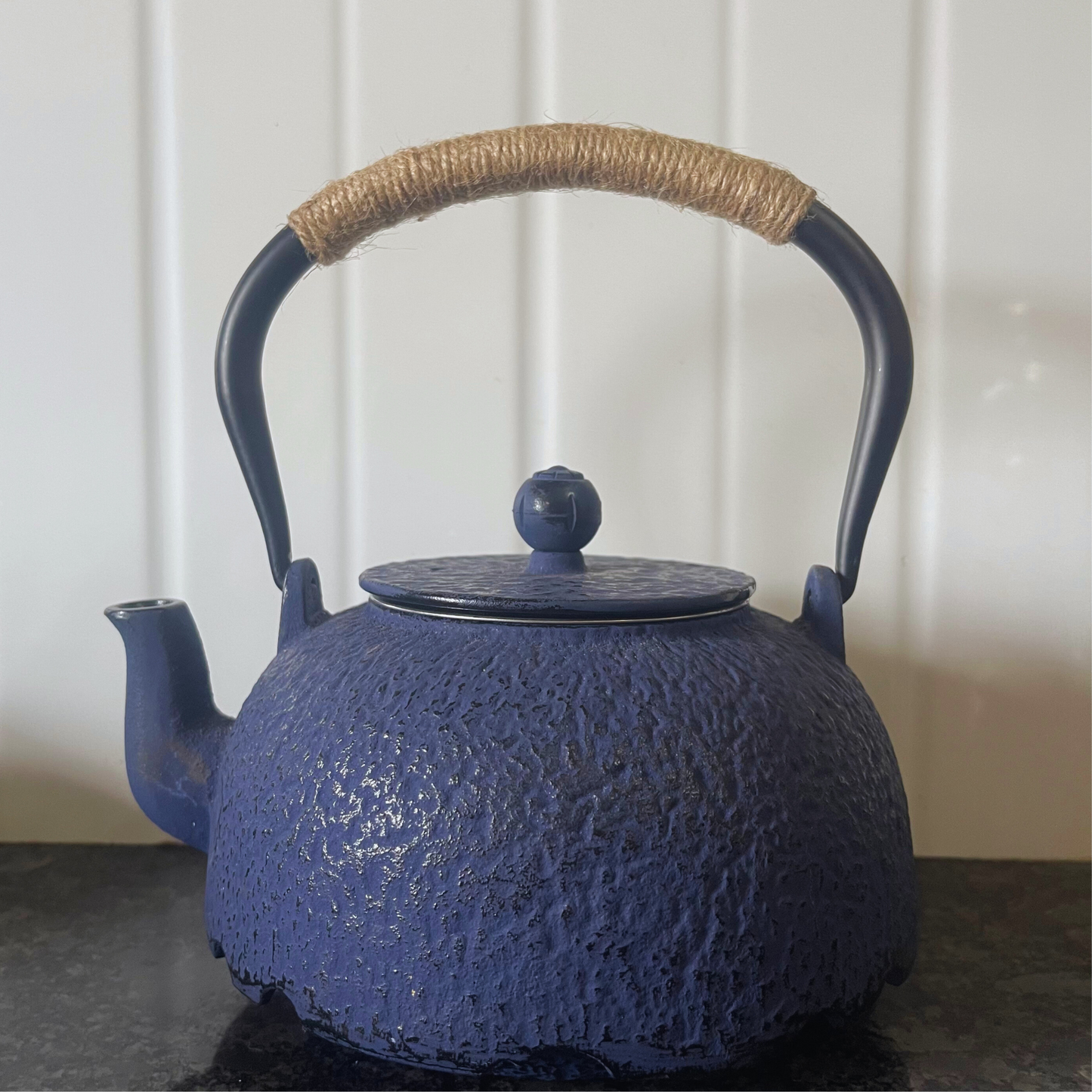 Cast-Iron Hobnail TeaPot - Traditional Japanese Tetsubin (Tetsu-Kyusu) Cobalt Blue TeaPot 1200ml
