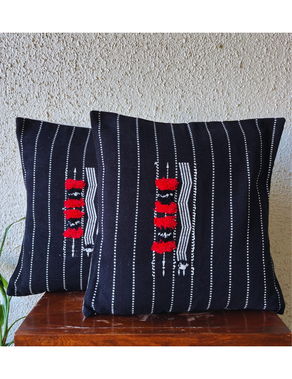 Chizami Weaves - Loin Loom Handwoven Cushion Cover Set - Naga Spear (Set of 2)