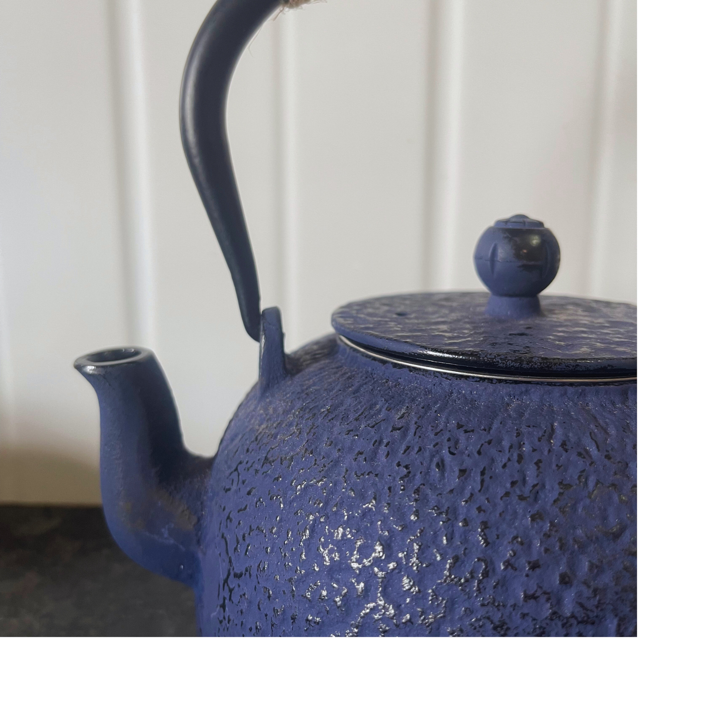 Cast-Iron Hobnail TeaPot - Traditional Japanese Tetsubin (Tetsu-Kyusu) Cobalt Blue TeaPot 1200ml