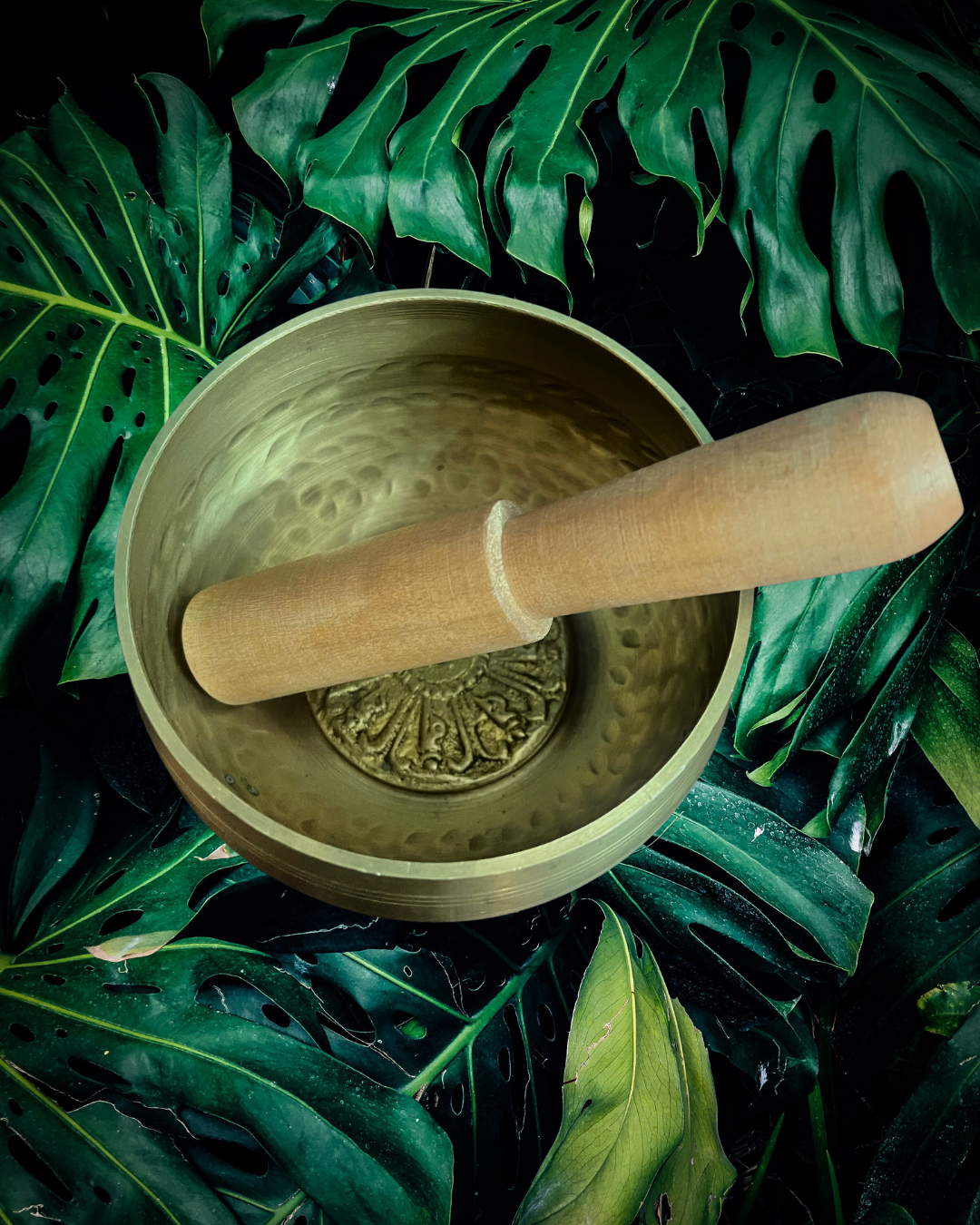 Singing Bowl - 5-metal Panchaloha Hand-hammered Bowl (4 inch) with Wooden Mallet