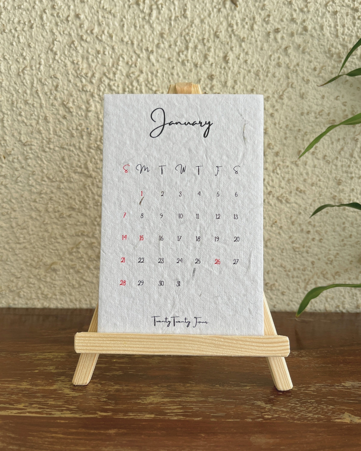 Earth-friendly Desktop Calendar 2025 - Plantable & Compostable After Use