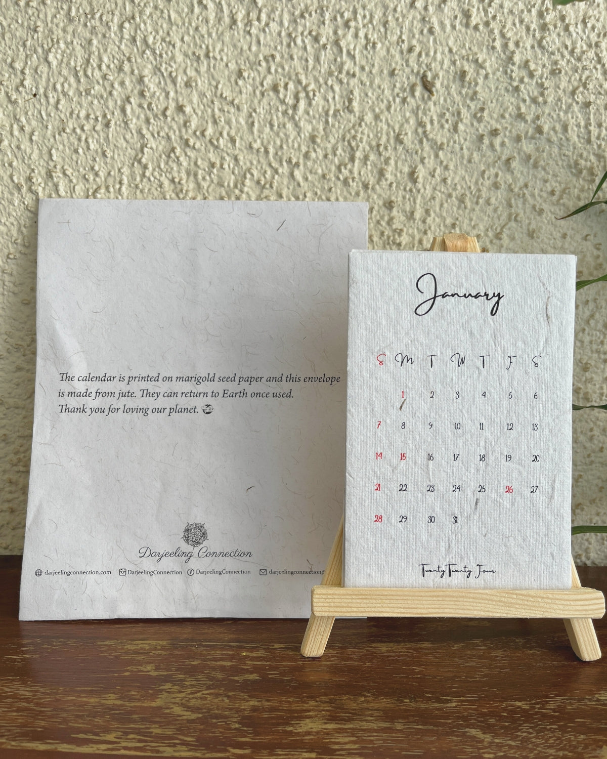 Earth-friendly Desktop Calendar 2025 - Plantable & Compostable After Use
