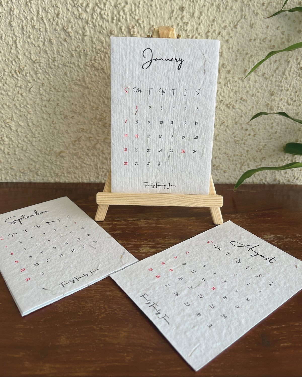 Earth-friendly Desktop Calendar 2025 - Plantable & Compostable After Use