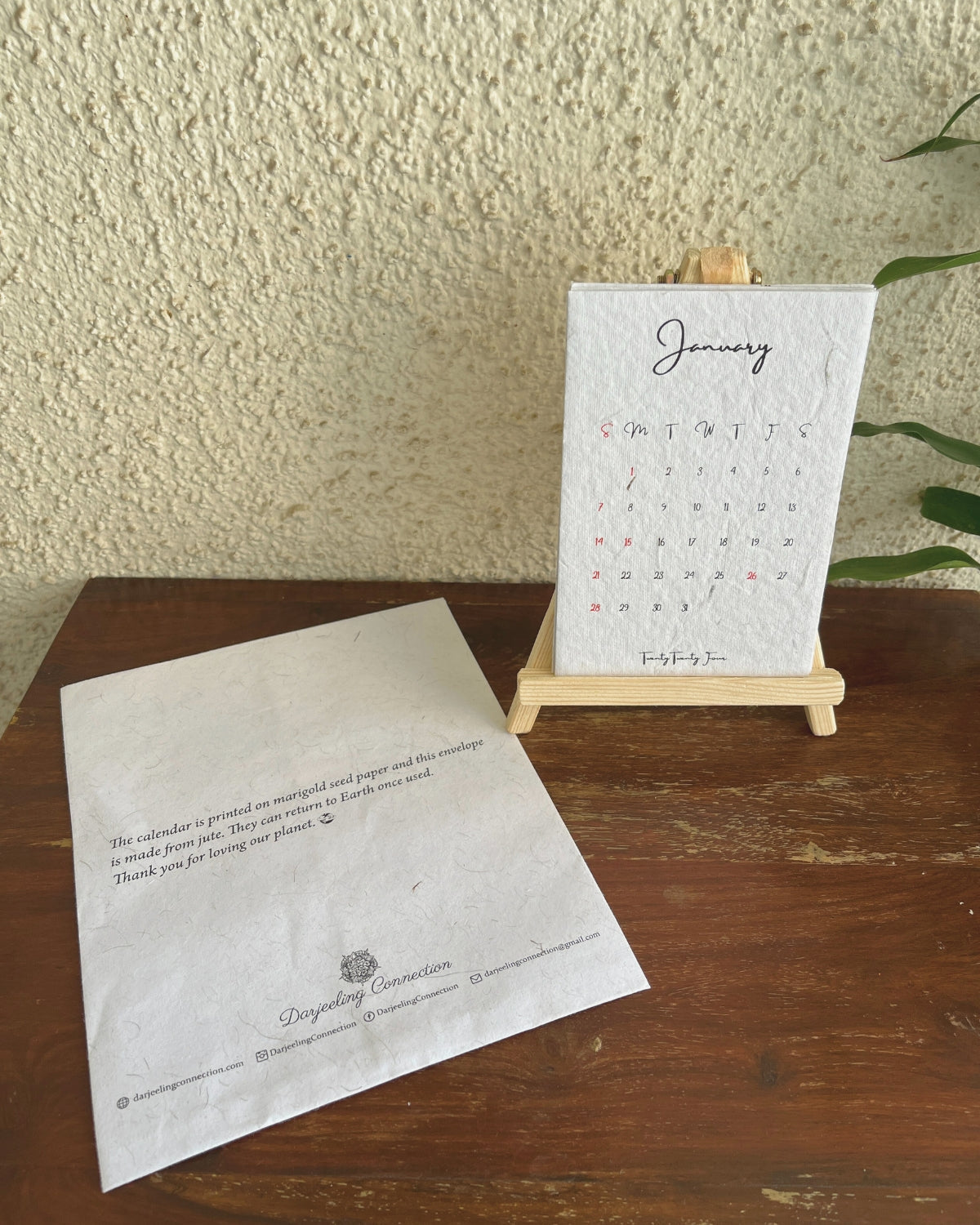 Earth-friendly Desktop Calendar 2025 - Plantable & Compostable After Use