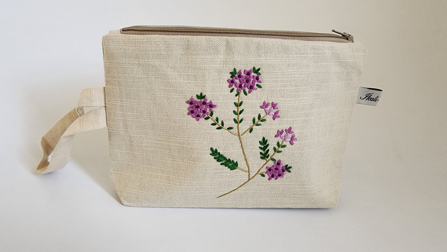 Ikali - Daphne - Hand-embroidered Utility Pouch