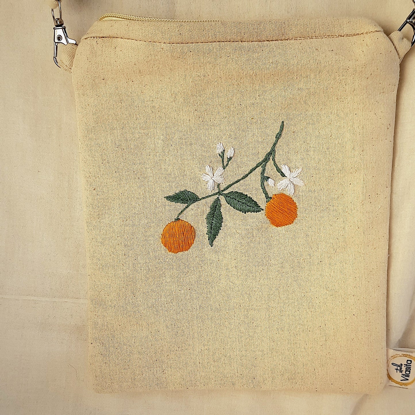 Studio VilaSita - Mirik Mandarins - Hand-embroidered Sling Bag