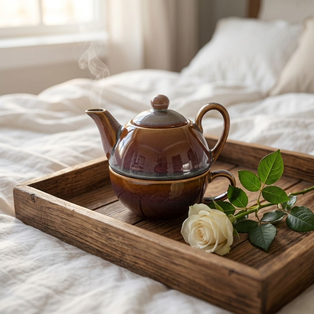 Teapot and Cup - SandStorm - A Complete Solo TeaSet