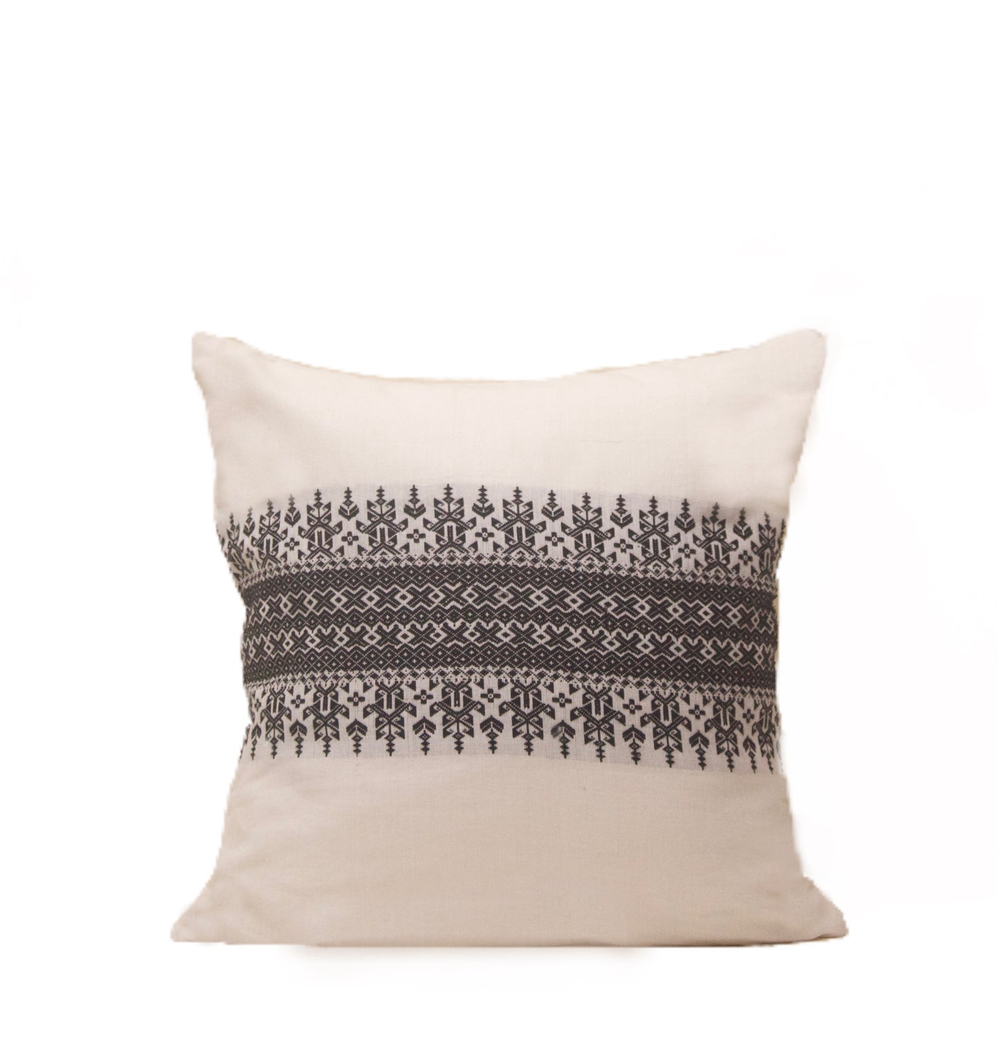Kachari Handwoven Cotton Cushion Cover with Tribal Motif