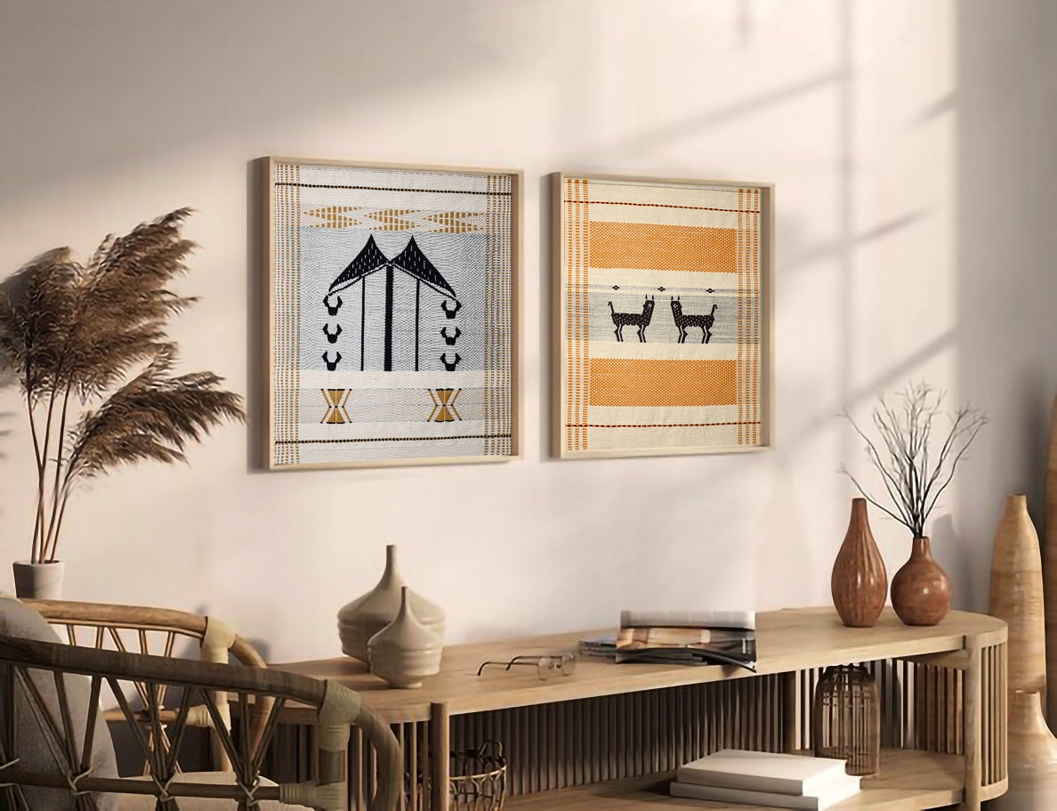 Mithun Wall Art from Nagaland (Unframed)