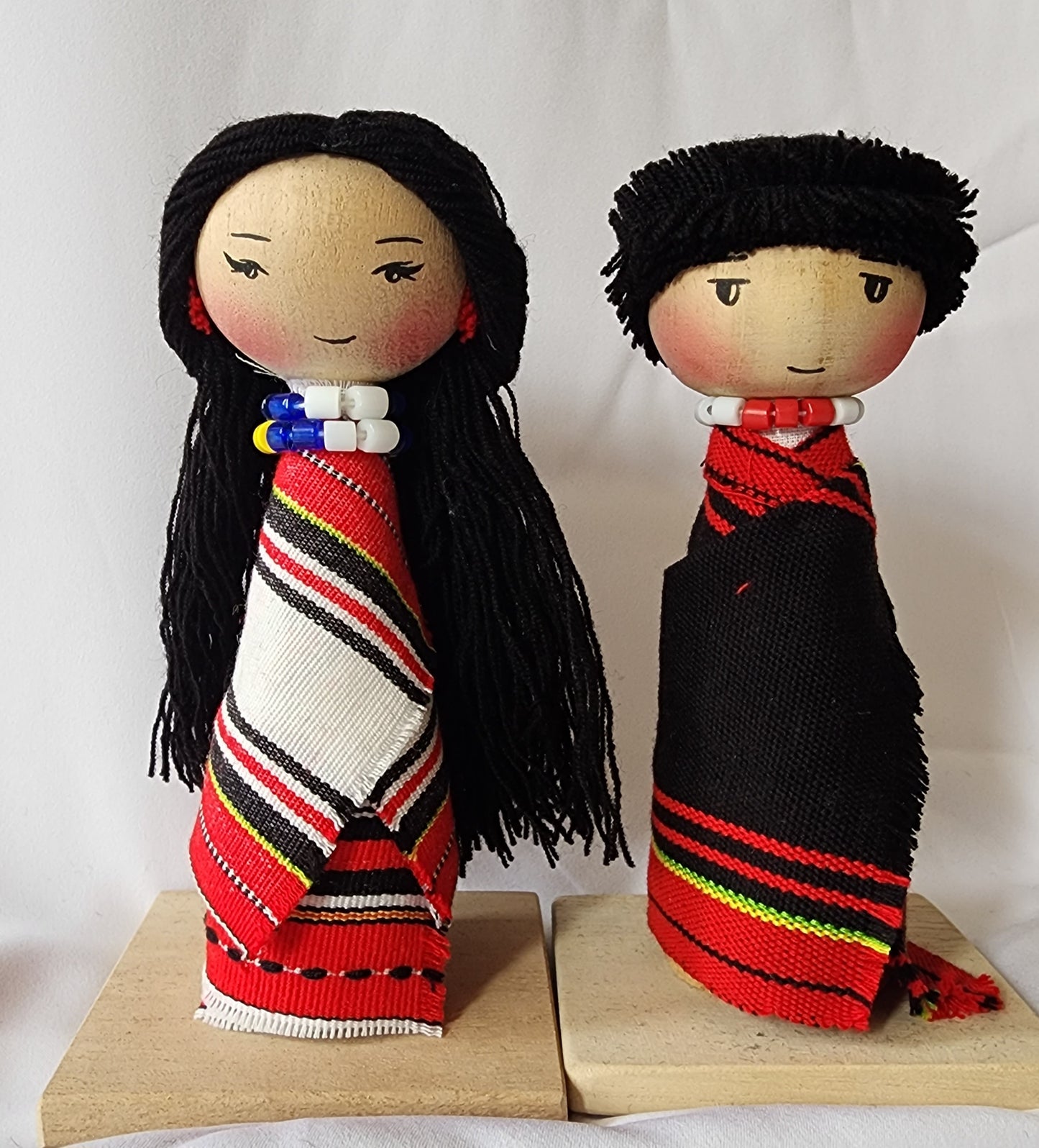 Ikali - Little Naga - Zeliang Couple - Wooden Doll Pair