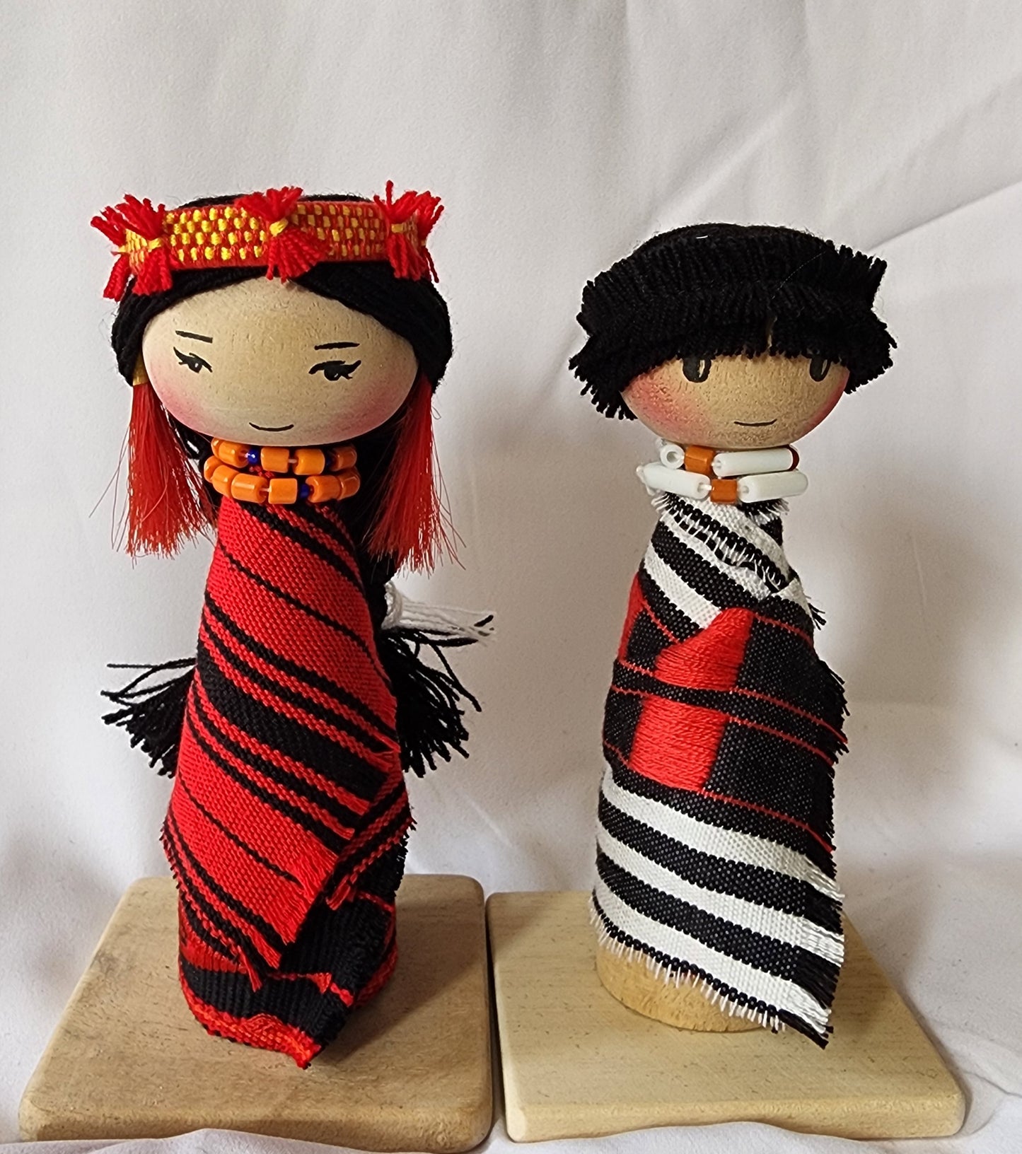 Ikali - Little Naga - Sangtam Couple - Wooden Doll Pair