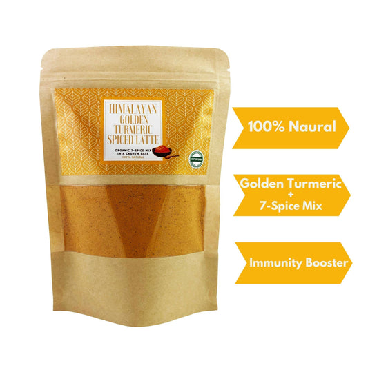 Himalayan Golden Turmeric Spiced Latte - Happy Mountain
