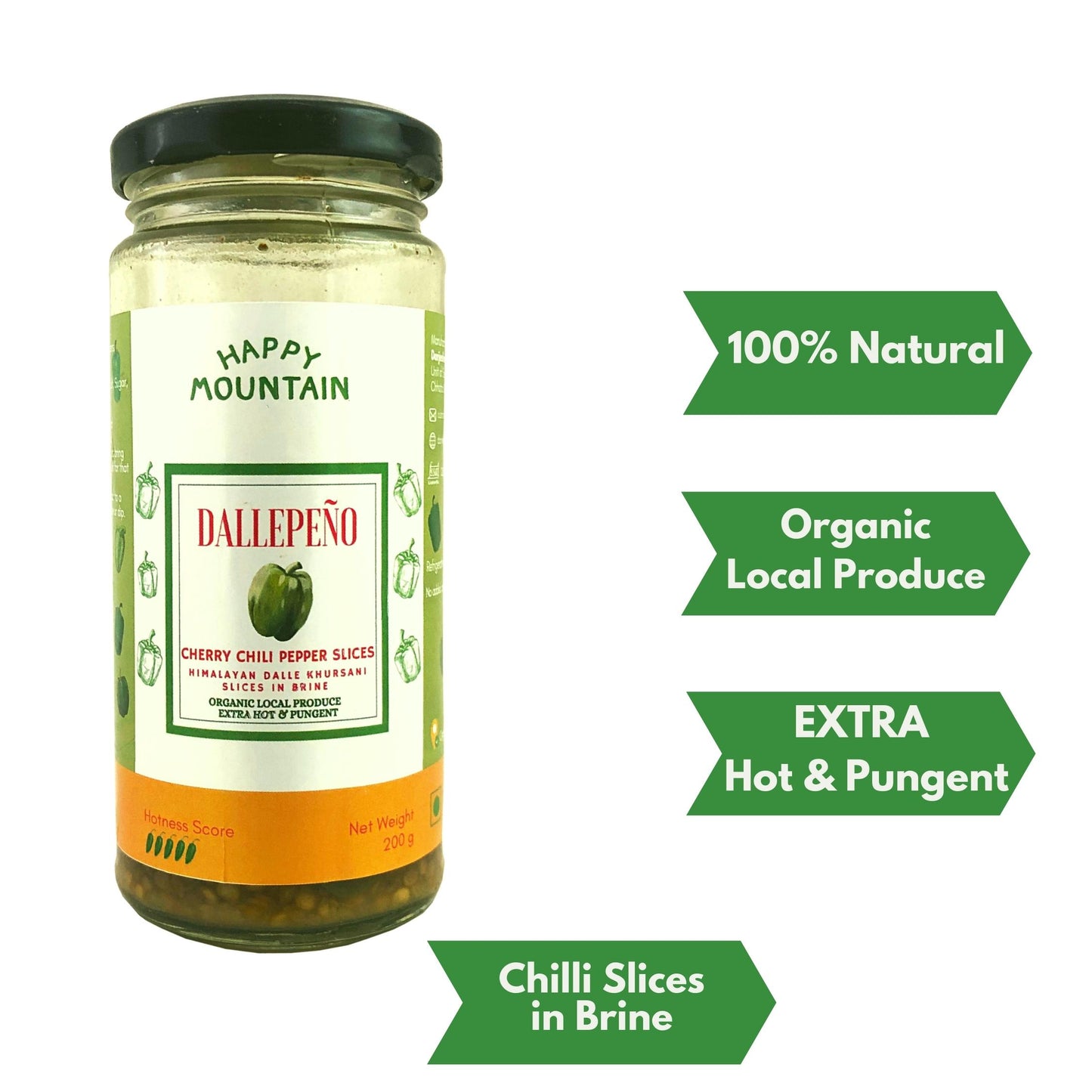 Dallepeño - Cherry Chilli Pepper (Dalle) Slices in Brine - Happy Mountain