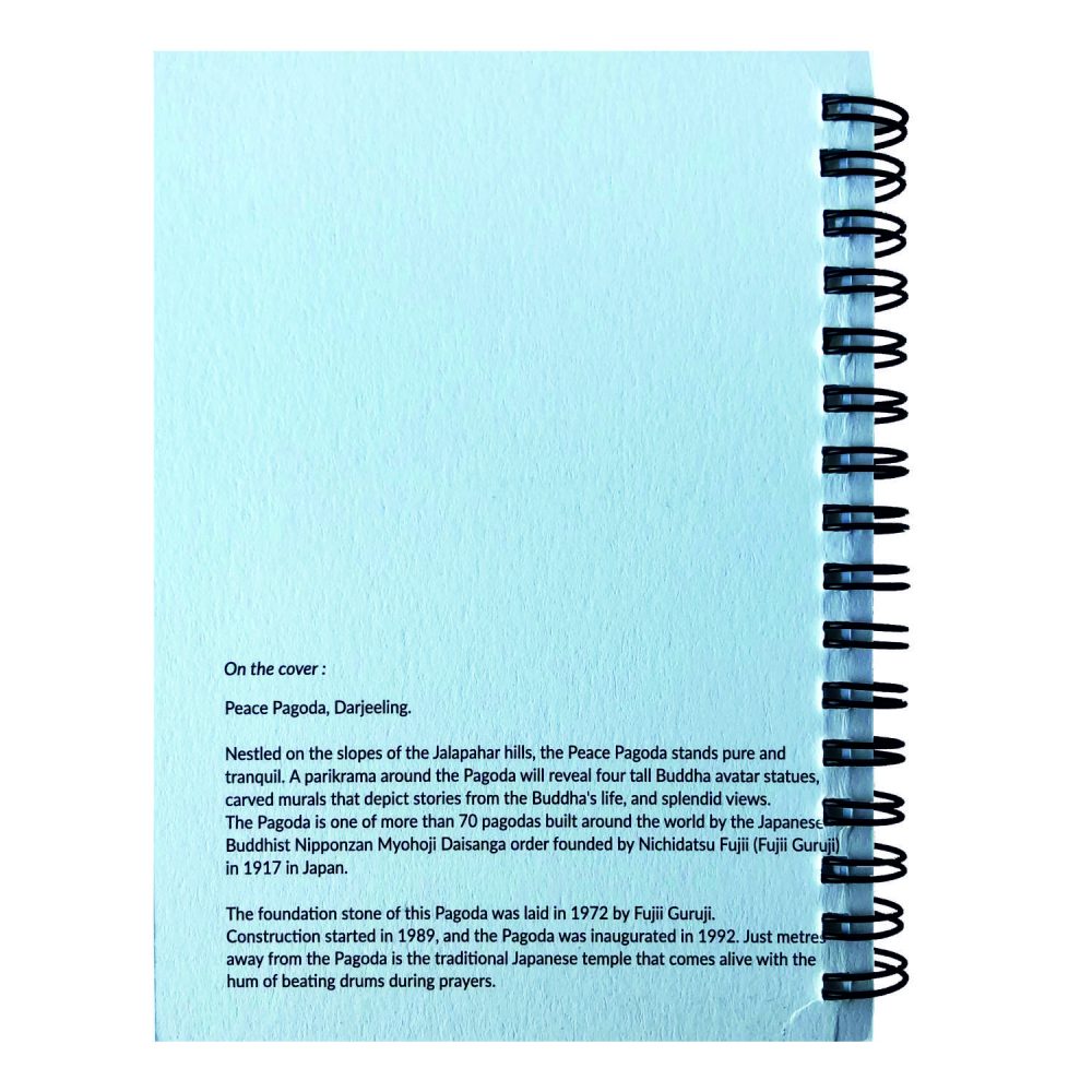 Darjeeling Life Series Notebook - The Peace Pagoda (inside)