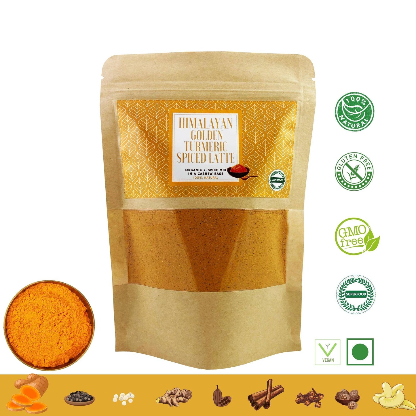 Himalayan Golden Turmeric Spiced Latte - Happy Mountain