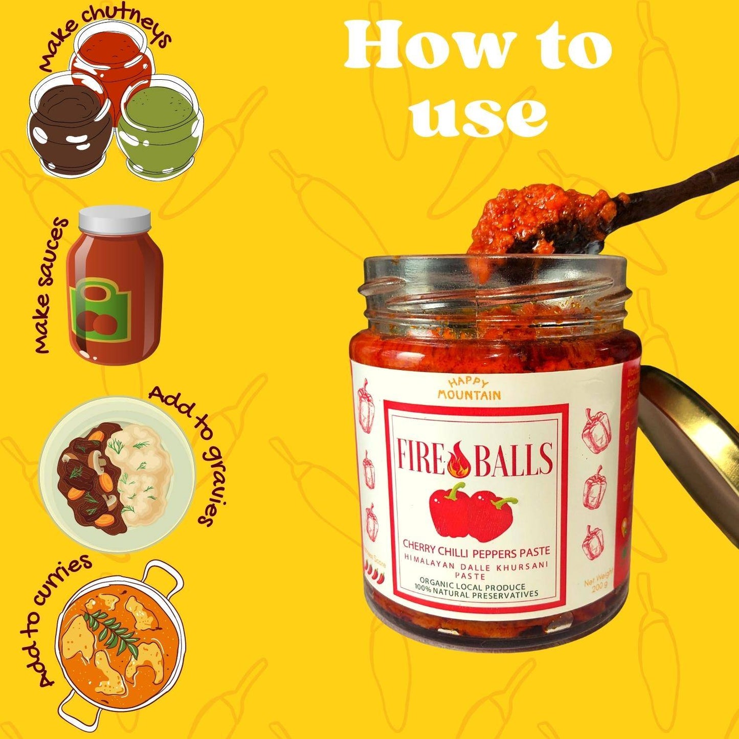 How to Use Fireballs Chilli Paste - Happy Mountain
