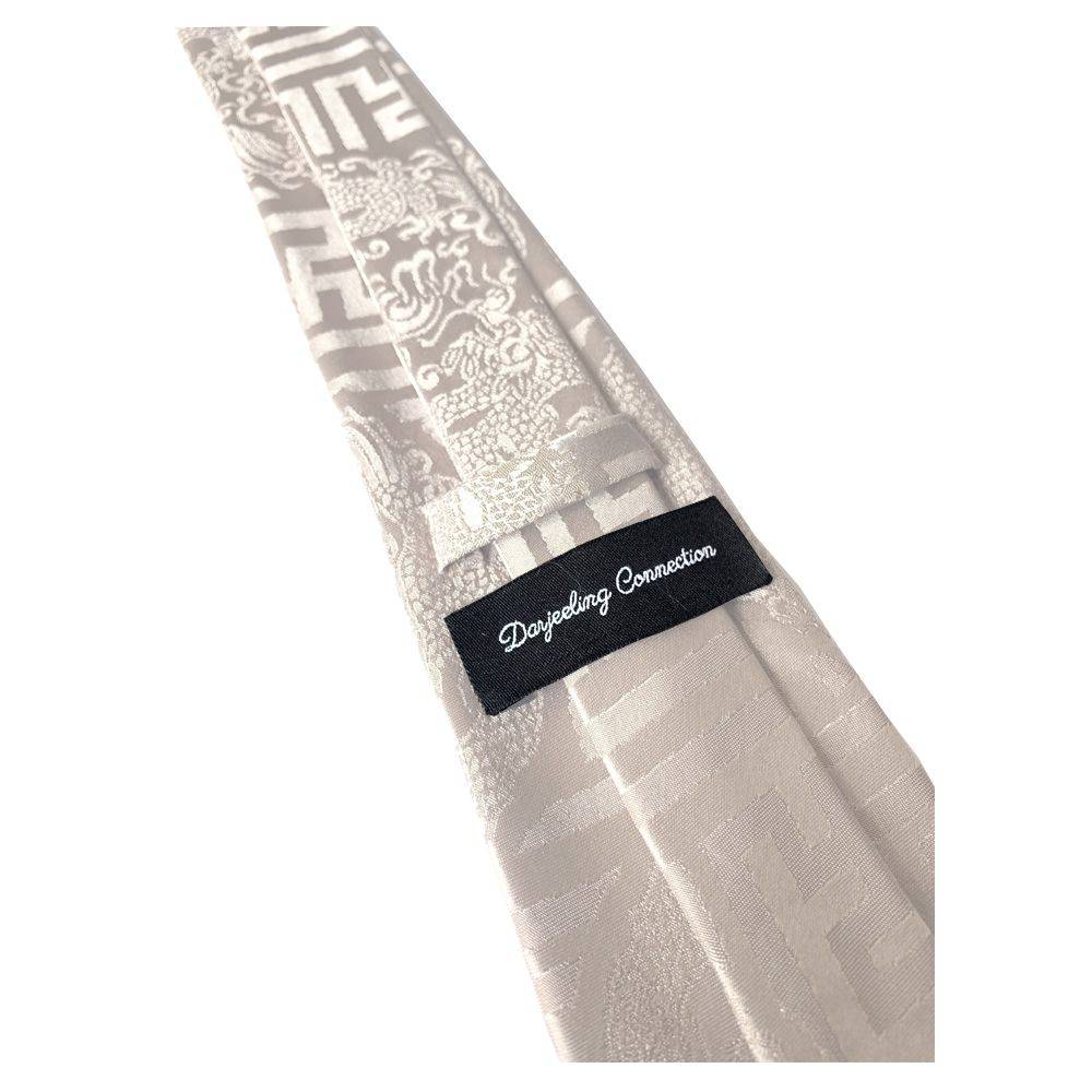 Himalayan Knot - Opulent Maze Tie and Cufflinks. Unique and handmade. Back and branding