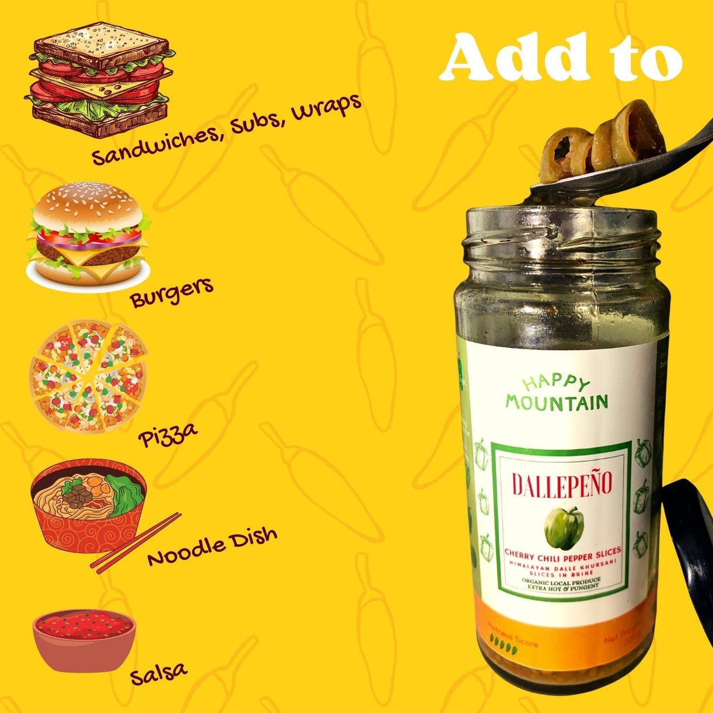 How to Use Dallepeno Chilli Slices in Brine - Happy Mountain