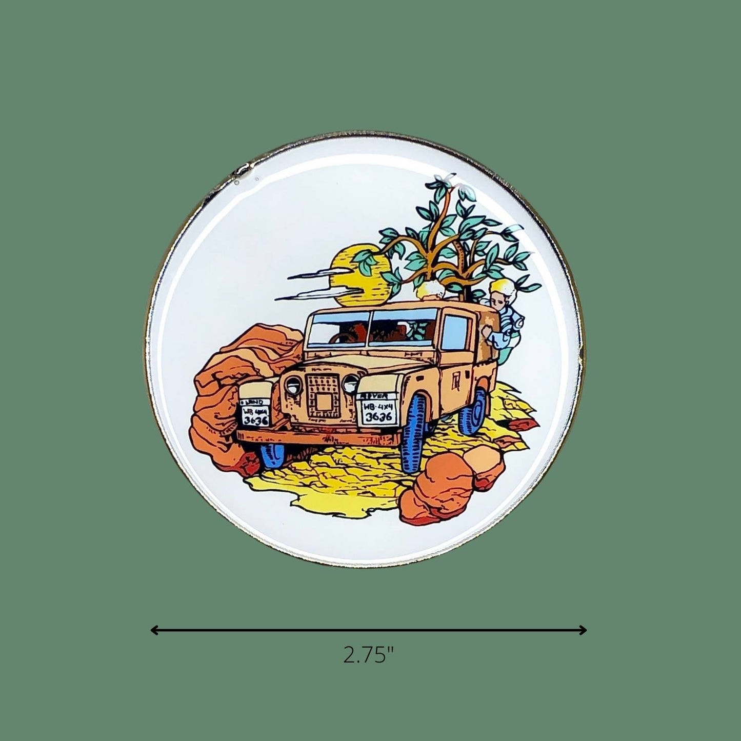 Fridge Magnet - Land Rover on Ridge