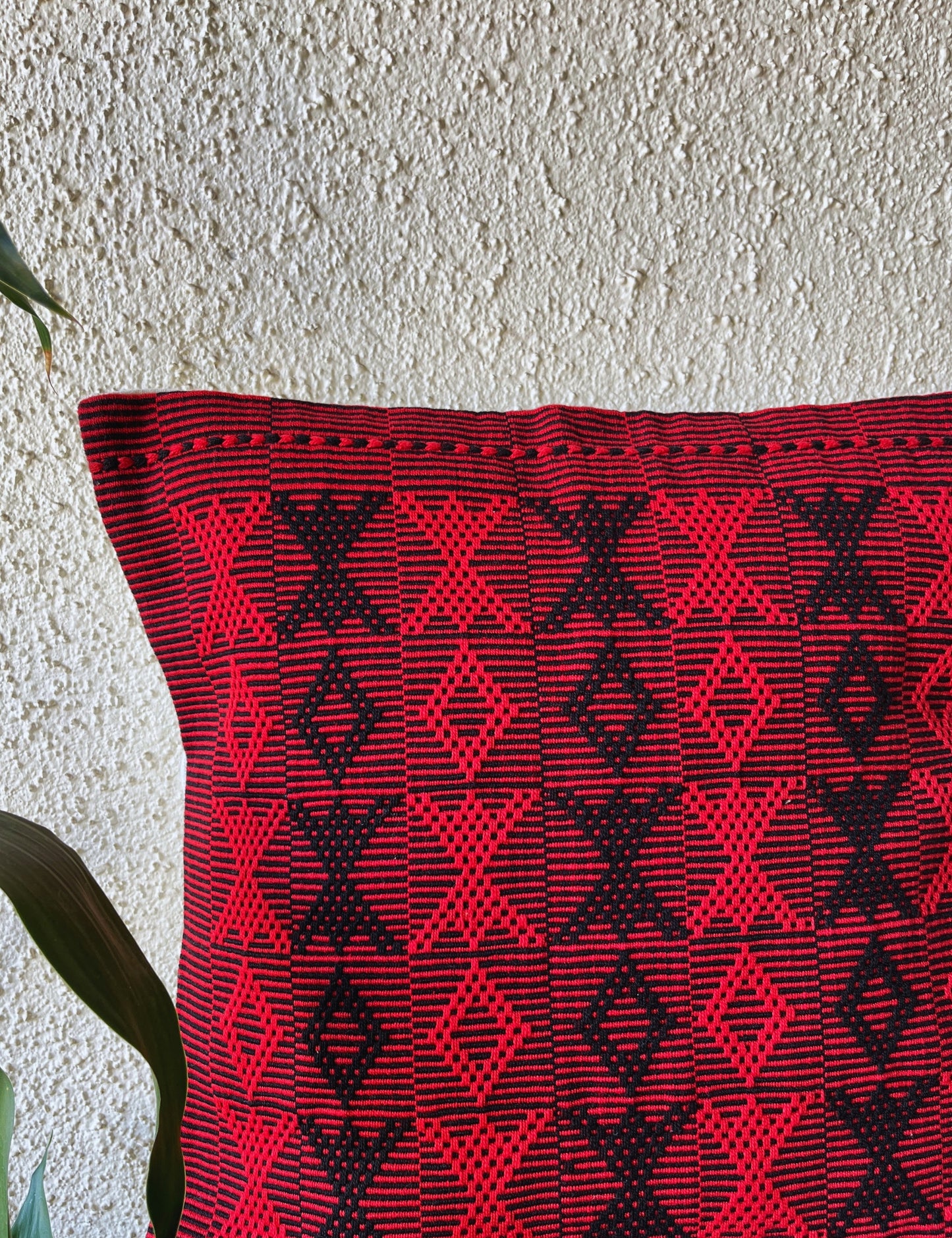 Chizami Weaves - Loin Loom Handwoven Cushion Cover Set in Red (Set of 4)