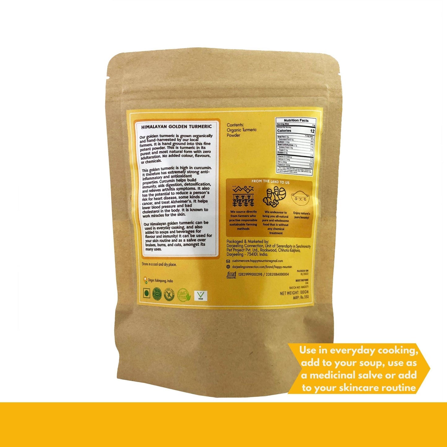 Happy Mountain - Himalayan Golden Turmeric - Darjeeling Connection