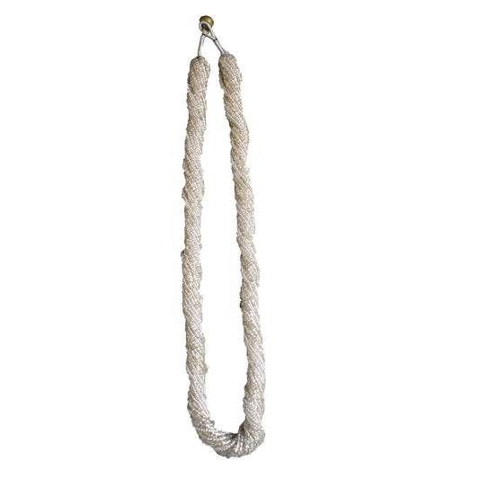 Beaded Potay Multi Strand Multi Color Twist Necklace Silver