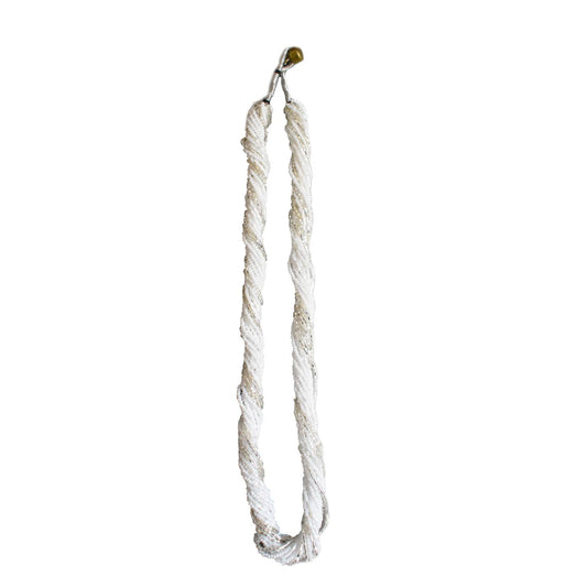 Beaded Potay Multi Strand Multi Color Twist Necklace White Silver