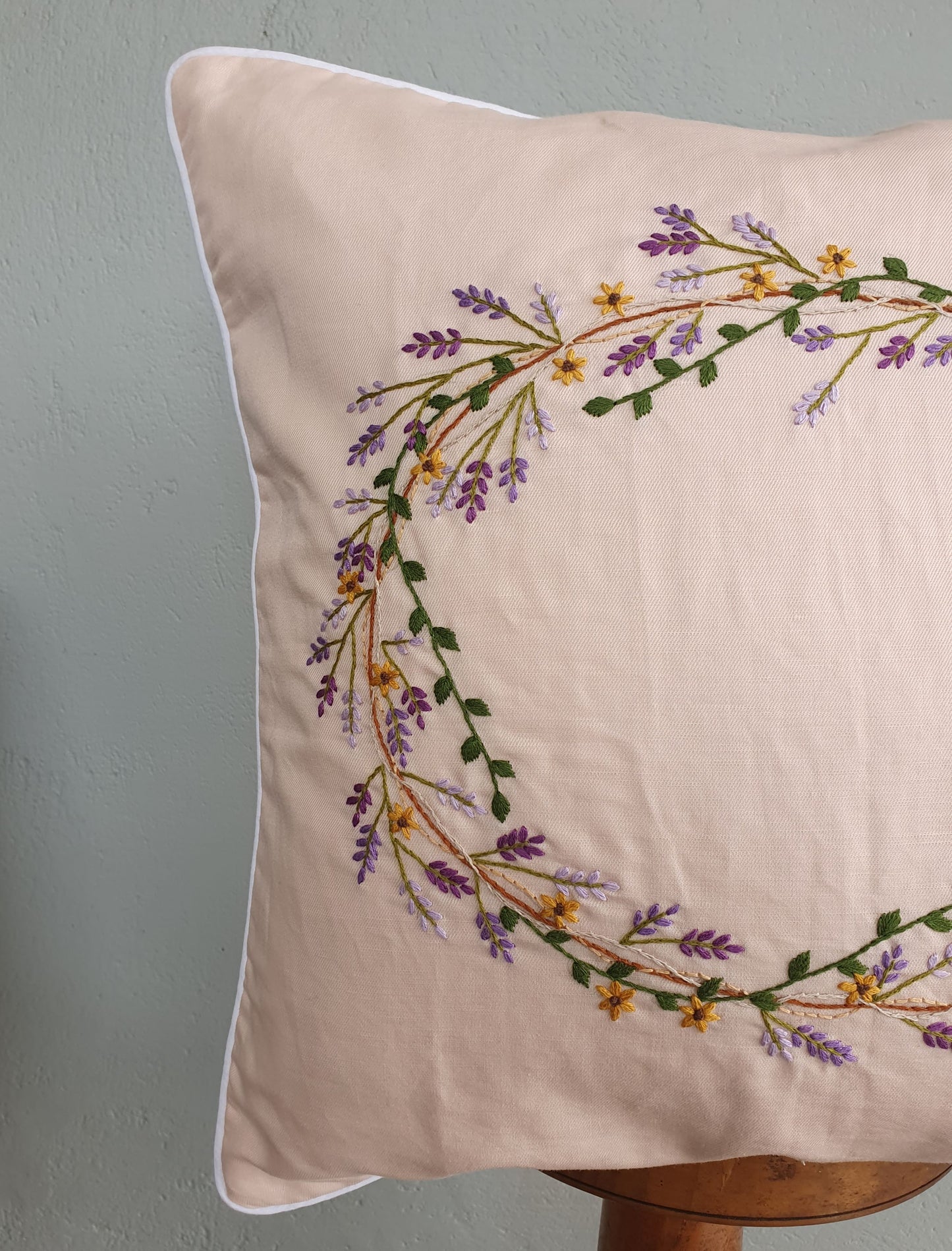 Ikali – Cosmos - Hand-embroidered Cushion Cover Set (Set of 2)