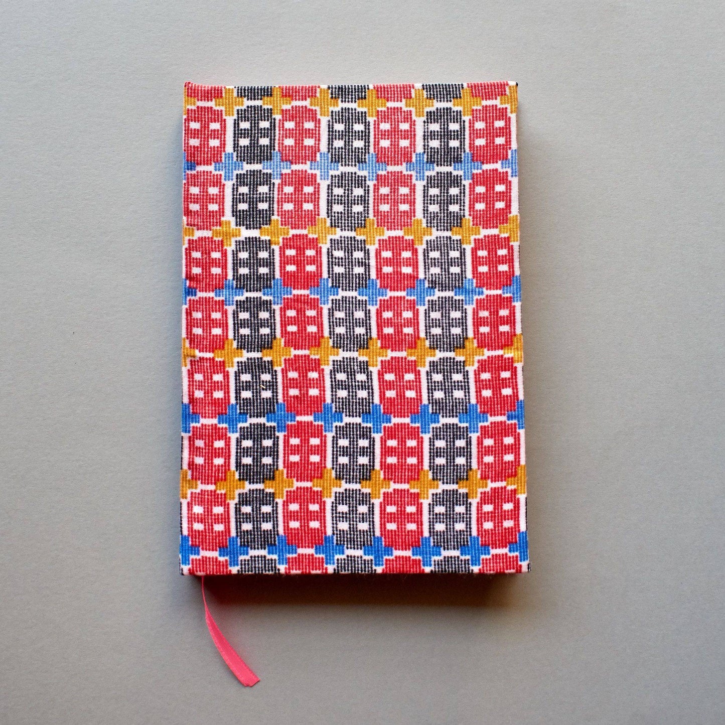 Bhutanese Cloth handmade Notebook red Khirki