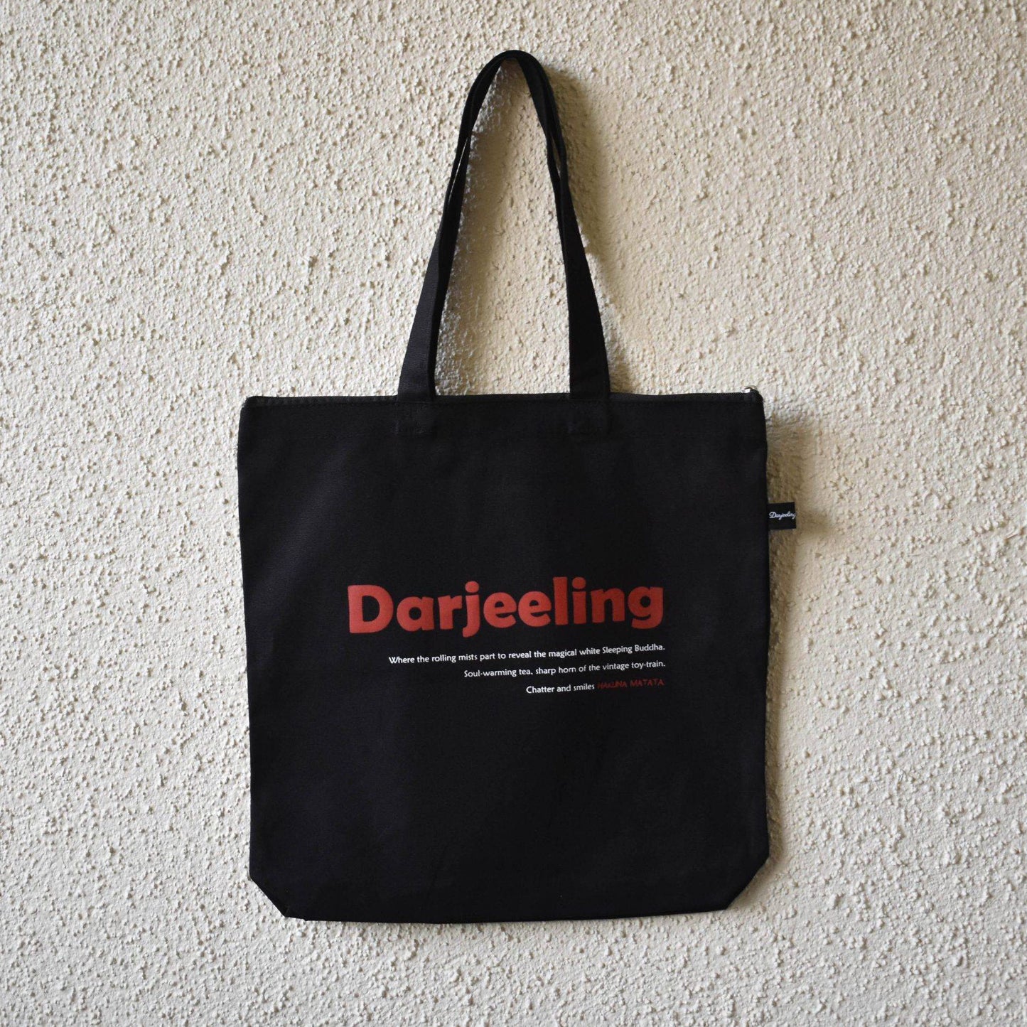 Katha Kathan Canvas Tote - Darjeeling (Black)